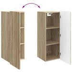 vidaXL Armoire Murale Chêne Sonoma 33 x 34 5 x 94 cm Bois d'ingénierie