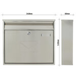 Profirst mail pm 460 boîte aux lettres en acier inoxydable