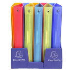 Classeur 4 anneaux 30mm polypropylène 12/10e Linicolor - A4 maxi  couleur aléatoire x 15 EXACOMPTA