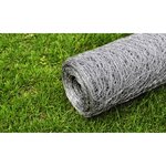 vidaXL Grillage pour volière Acier galvanisé 25 x 0 75 m Argenté