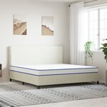 vidaXL Matelas en mousse à mémoire de forme blanc 200x200x17 cm doux