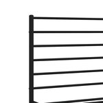 vidaXL Cadre de lit métal sans matelas avec pied de lit noir 193x203cm