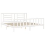 vidaXL Cadre de lit sans matelas blanc 200x200 cm bois massif de pin