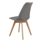 Lot de 6 chaises de salle à manger bouclé gris 03_0009892