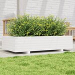 vidaXL Jardinière blanc 110x60x26 5 cm bois de pin massif