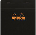 Bloc BLACK « Le Carré » 14.8x14.8 cm 80F agrafées 80g Q.5x5 RHODIA