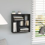 vidaXL Étagère murale Noir 45 1x16x45 1 cm Bois d’ingénierie