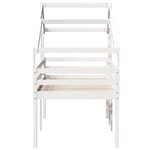 vidaXL Lit haut avec toit blanc 90x200 cm bois de pin massif