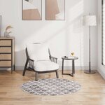 vidaXL Tapis lavable antidérapant φ120 cm multicolore
