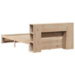 vidaXL Lit bibliothèque sans matelas 140x200 cm bois massif de pin