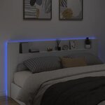 vidaXL Armoire tête de lit avec LED blanc 220x16 5x103 5 cm