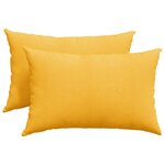 vidaXL Coussins de canapé 2 Pièces Jaune clair 60 x 40 cm