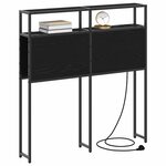 vidaXL Tête de lit de rangement Chêne noir 100 cm Bois d'ingénierie