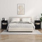 vidaXL Cabinet de chevet Chêne noir 40 x 31 x 60 cm Bois d'ingénierie