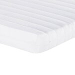 vidaXL Lit de jour avec gigogne et matelas crème 90x200 cm tissu