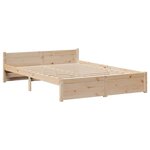 vidaXL Cadre de lit et tête de lit sans matelas 135x190 cm