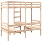 vidaXL Lit mezzanine avec bureau et chaises 90x190 cm pin massif