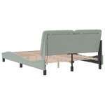 vidaXL Cadre de lit avec LED sans matelas gris clair 120x200cm velours