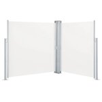 vidaXL Auvent latéral double rétractable de patio 170x600 cm Crème