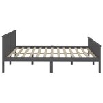 vidaXL Cadre de lit sans matelas bois massif de pin gris 200x200 cm