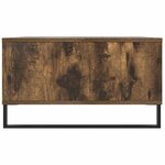 vidaXL Table basse chêne fumé 104x60x35 cm bois d'ingénierie