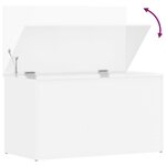 vidaXL Coffre de rangement Blanc brillant 84x42x46cm Bois d'ingénierie