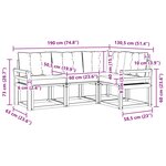 vidaXL Ensemble de canapés d'extérieur 4 pc Naturel et Beige