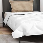 vidaXL Duvet avec Oreiller 2 Pièces Blanc 155 x 220 cm Microfibre