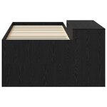 vidaXL Lit haut pour enfants avec bureau Noir 80 x 200 cm
