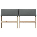 vidaXL Tête de lit capitonnée Gris foncé 150 cm Pin massif