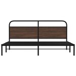 vidaXL Cadre de lit en métal sans matelas chêne marron 183x213 cm