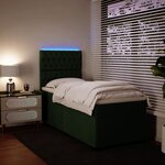 vidaXL Sommier à lattes de lit avec matelas Vert foncé 100x200 cm