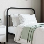 vidaXL Tête de lit métal noir 100 cm