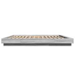 vidaXL Cadre de lit avec lumières LED sonoma gris 200x200 cm