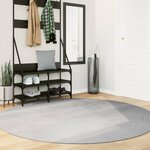 vidaXL Tapis IZA poils courts style scandinave gris Ø 200 cm