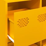 vidaXL Buffet jaune moutarde 135x39x103 5 cm acier laminé à froid