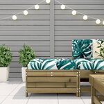 vidaXL Repose-pied de jardin avec coussin bois de pin imprégné
