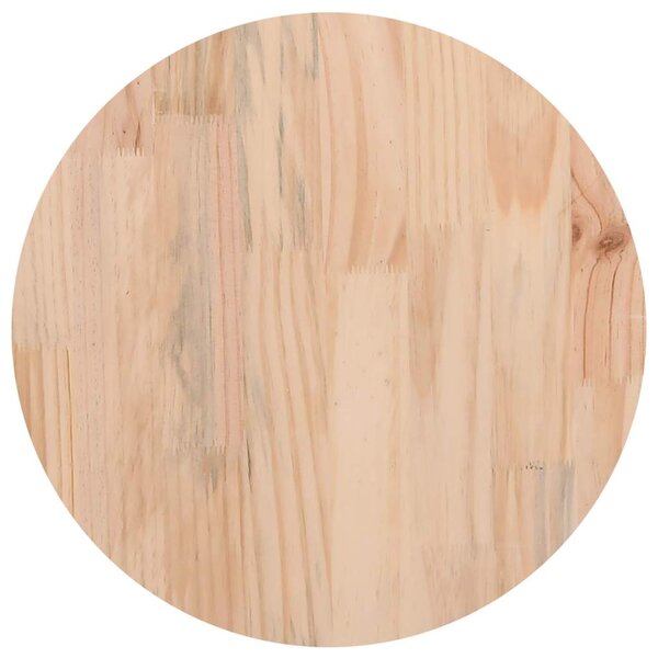 vidaXL Dessus de table Ø30x2 5 cm Bois de pin massif