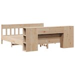 vidaXL Lit bibliothèque sans matelas 200x200 cm bois massif de pin