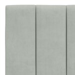 vidaXL Coussin de tête de lit Hanko gris clair 137 cm velours