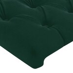 vidaXL Têtes de lit 2 Pièces Vert foncé 72x7x78/88 cm Velours