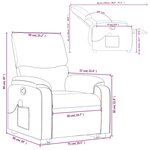 vidaXL Fauteuil inclinable de massage Marron Similicuir