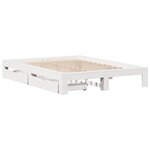 vidaXL Cadre de lit sans matelas blanc 140x200 cm bois de pin massif