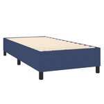vidaXL Sommier à lattes de lit avec matelas et LED Bleu 90x190cm Tissu
