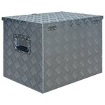 vidaXL Boîte en aluminium 610x430x455 mm Argenté