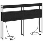 vidaXL Tête de lit de rangement Chêne noir 140 cm Bois d'ingénierie
