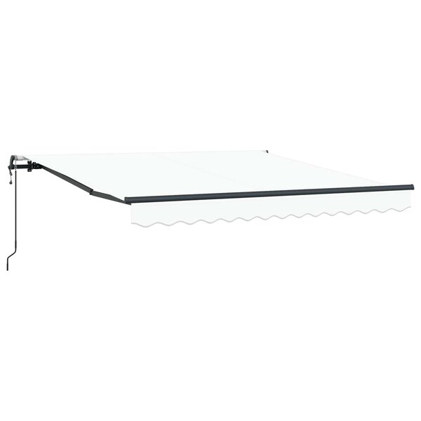 vidaXL Auvent Rétractable Blanc 300 x 250 cm Tissu et Aluminium