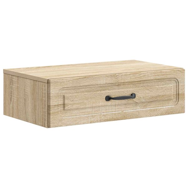 vidaXL Table d'appoint murale Chêne Sonoma 59 x 34 5 x 17 cm