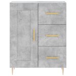 vidaXL Buffet haut Gris béton 69 5x34x180 cm Bois d'ingénierie