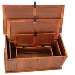 vidaXL Coffres de rangement 3 Pièces Bois d'acacia solide